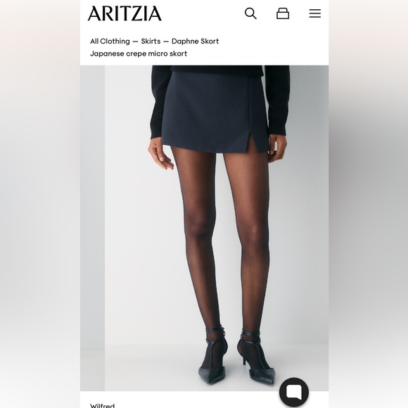Aritzia Dresses & Skirts - Aritzia Navy Daphne Mini Skort